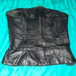 Leather Crop Top